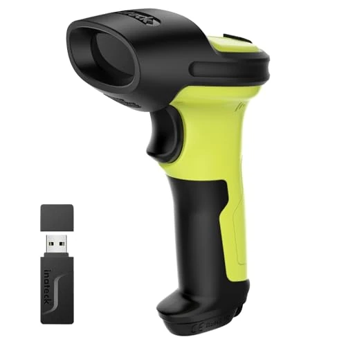 Offerta a tempo: Inateck Lettore di Codici a Barre 1D 2D QR, Pistola Barcode Scanner Wireless con Batteria 2600mAh, Protezione Antishock 1.8m, Portata 35 m, Lettore Barcode per PC Android iOS POS, con APP SDK, BCST-72 - 0.00% da 79.99 € a 79.99 €