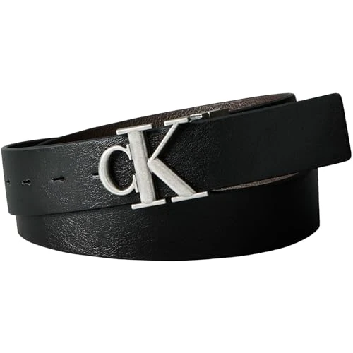 Offerta a tempo: Calvin Klein Buckle Tumbled 35Mm Adj/Rev Lv04D7049G Cinture, Black (Black/CK Dark Brown/Antique Silver), 110 cm Adulto - 60% da 69.90 € a 28.27 €