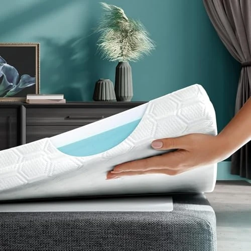 Wendre Memory Foam Topper 140 x 190 – Ergonomic Comfort and Optimal Support – Mattress Topper 140 x 190 cm for Restful Rest, Mattress Topper Certified Oeko-Tex