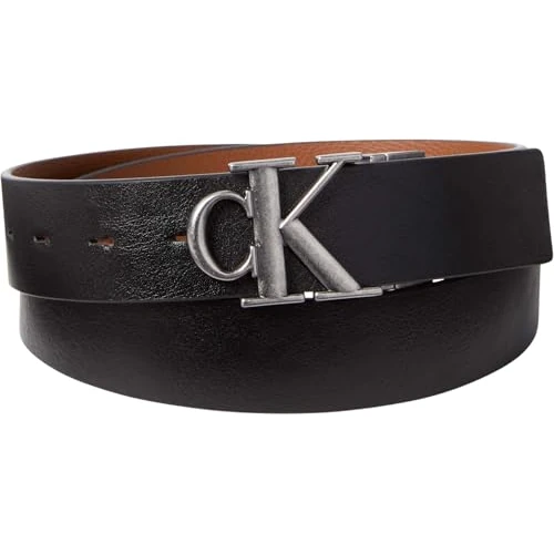 Limited-time offer: Calvin Klein Men’s Belt Buckle Tumbled 3.5 cm in Leather Reversible, Black (Black/Ck Cognac/Antique Silver), 37.4 inches from 28.25 £ to 28.25 £ (save 0.00%)