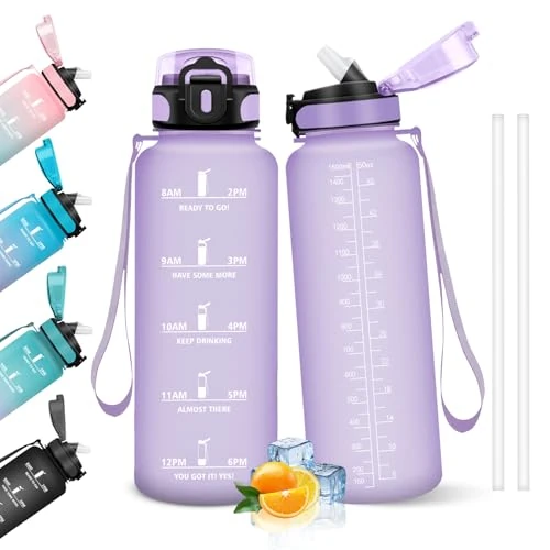 Limited-time offer: HoneyHolly Drinking Bottle 1500 ml Leak-Proof Carbonated Water Bottle BPA-Free Sports Bottle with Straw for Outdoor Hiking Fitness Cycling from 15.59 £ to 15.59 £ (save 0.00%)