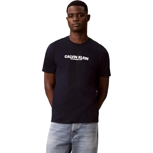 Offerta a tempo: Calvin Klein SS 30S Whsl Sp GRAP Lv04Re820G Magliette grafiche, Blue (Dark Sapphire), XS Adulto - 41% da 39.90 € a 23.62 €