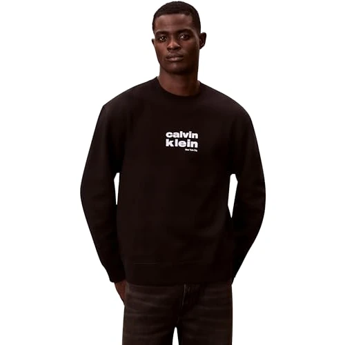 Oferta limitowana: Calvin Klein Męski LS 350FLEECE RETRO GRAPHIC CREWN LV04LE250G, CZARNY, L, czarny (czarny), L z 244.53 zł na 244.53 zł (oszczędź 0.00%)