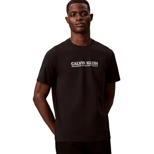 Zeitlich begrenztes Angebot: Calvin Klein Herren T-Shirt Kurzarm mit Rundhalsausschnitt, Schwarz (Black), XS von 22.21 € auf 22.21 € (0.00% Rabatt)