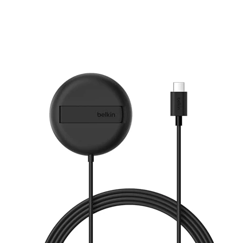Offerta a tempo: Belkin Tappetino di ricarica wireless magnetica 15 W con supporto, caricatore wireless Qi2 compatibile con MagSafe per iPhone 16 Series, Samsung Galaxy S25 Series, AirPods (senza alimentatore), nero - 36% da 21.99 € a 13.99 €