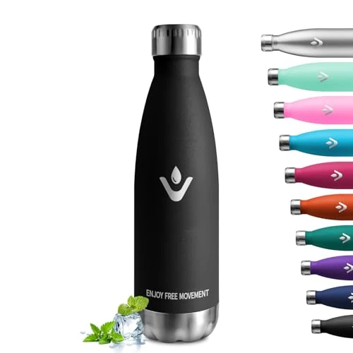 Offre limitee: Gourde Isotherme 500ml, Bouteille sans BPA, Gourde Inox Réutilisable, Anti Fuite, Bouteille Isotherme en Acier Inoxydable Double Paroi, Gourde Métal pour Enfant, Bureau, Sport, Yoga, École, Outdoor de 16.00 EUR a 16.00 EUR (economie 0%)