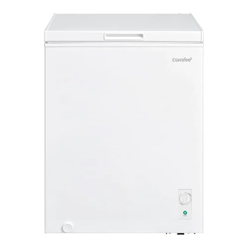 COMFEE' RCC146WH2EU(E) 143L Freistehender Gefrierschrank, Umwandlung zwischen Gefrierschrank und Kühlschrank, Inverter-Kompressor, geeignet für Außenanlagen, Garagen und Schuppen, Weiß