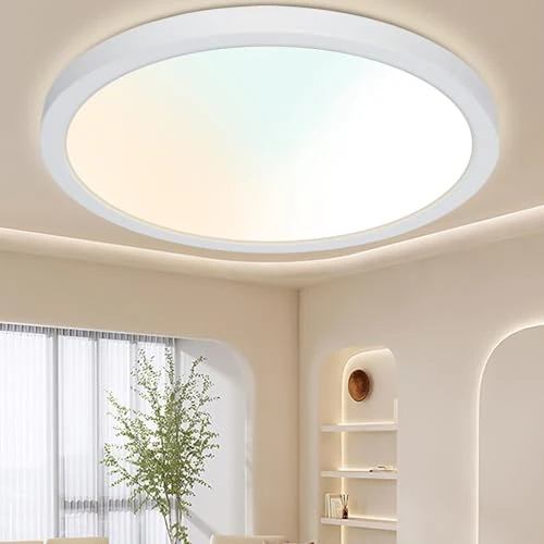 Great Jacob Plafonnier LED 24W, Régulable Températures de Couleur 3000K/4000K/6500K Lampe LED de Plafond, Moderne, Rond,pour Salon, Chambre, Cuisine, Salle à Manger, Couloir,Ø28.9 cm