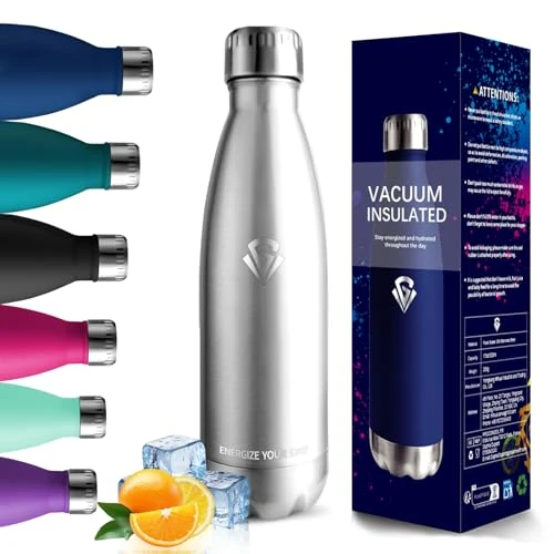 Limited offer: Insulated Water Bottle – 750 ml – BPA-Free Insulated Water Bottle, Leak-Proof Sports Bottle, Reusable, Stainless Steel Bottle, Powder Coated Process, Thermos Bottle, Metal Water Bottle for Sports from 21.99 EUR to 12.25 EUR (save 44%)
