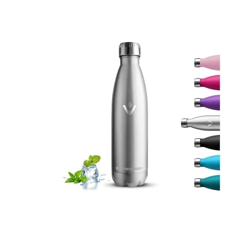 Gourde Isotherme, Gourde 750 ml, Sans BPA, Bouteille Sport, Froid&Chaud, Anti Fuite, Bouteille Isotherme, Facile à Transporter, pour École, Bureau, Camping, Yoga, Voyage, Sport