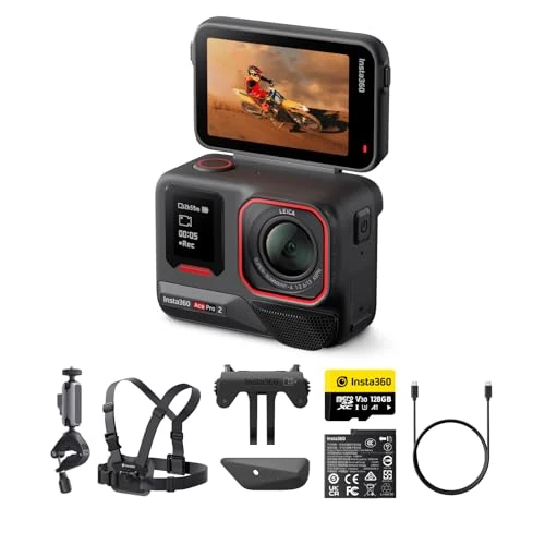 Offerta a tempo: Insta360 Ace Pro 2 Pack Bici - Action Cam Impermeabile in 8K co-ingegnerizzata con Leica, sensore 1/1.3", doppio chip IA, superba in bassa luce, audio superiore. - 19% da 475.00 € a 385.00 €