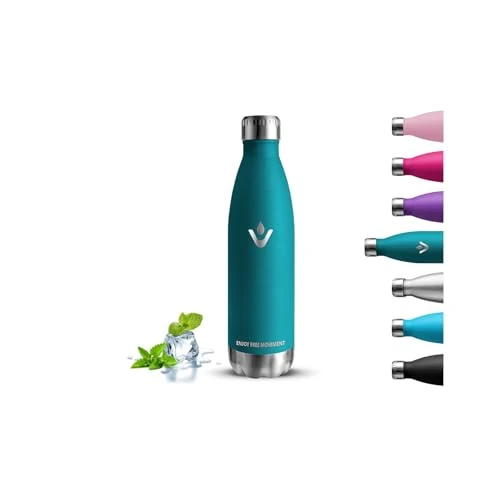 Offerta a tempo: Borraccia Termica, Borraccia 500 ml, Senza BPA, Borraccie Bambini, Senza Perdite, Bottiglie Acciaio Inox, Mantiene Caldo per 12 Ore/Freddo 24 Ore, Bottiglie Metallo per Scuole, Uffici, Yoga, Campeggio - 0.00% da 9.96 € a 9.96 €