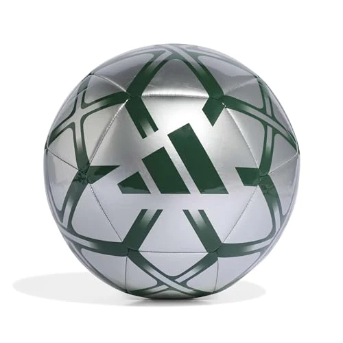 adidas Unisex - Adulto STARLANCER Club Ball, Silver Met./Dark Green, 3