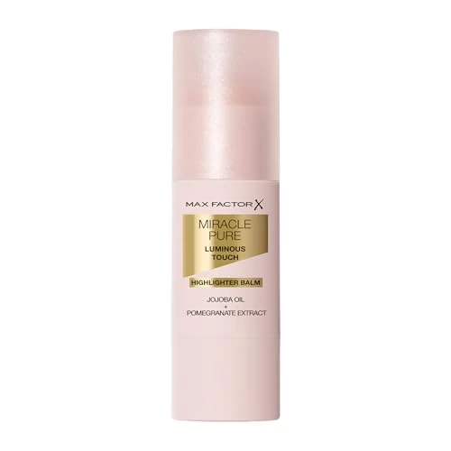 Offerta a tempo: Max Factor Miracle Pure Luminous Touch Highlighter Balm, 15 Rose Gold, Illuminante in stick, Texture morbida, Finish luminoso, Con Olio di Jojoba ed Estratto di Melograno, Formula vegana, 6 g - 34% da 17.50 € a 11.60 €