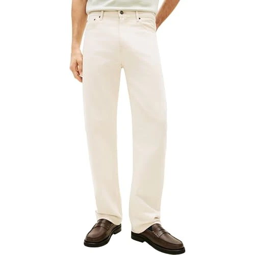 Oferta limitada: Tommy Hilfiger Relaxed River RGD GMD MW0MW41893 - Pantalones Vaqueros para Hombre, Color Blanco, 32W/34L, Blanco (Ecru), 32W / 34L de 119.90 € a 33.77 € (ahorro 72%)