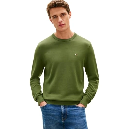 Zeitlich begrenztes Angebot: Tommy Hilfiger Men Essential SSNL Cotton Crewneck MW0MW39999 Pullover Sweater, Grün, XXL, Grün (Mountain Pine), XXL von 99.90 € auf 64.36 € (36% Rabatt)