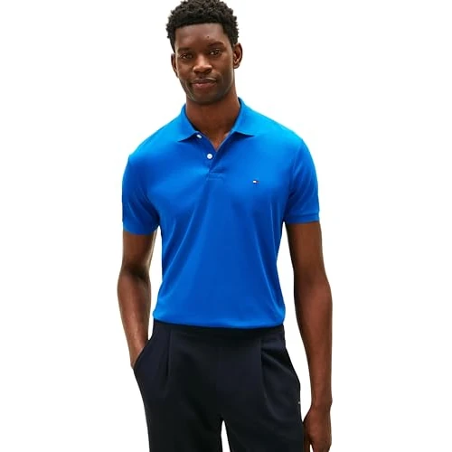 Offerta a tempo: Tommy Hilfiger Polo da Uomo in Cotone Liquido Reg stagionale MW0MW39994 S/S, Blu, M, Blu (Indaco Vivace), M - 51% da 89.90 € a 43.98 €