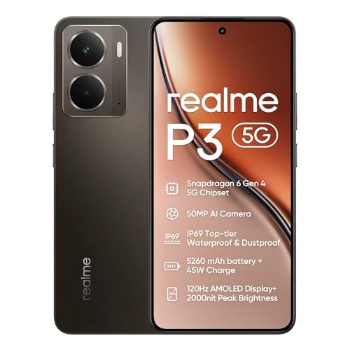 Limited-time offer: realme P3 5G 256GB 8GB Comet Grey Europe+NFC RMX5079 EU AMZ from 265.44 GBP to 265.44 GBP (save 0%)