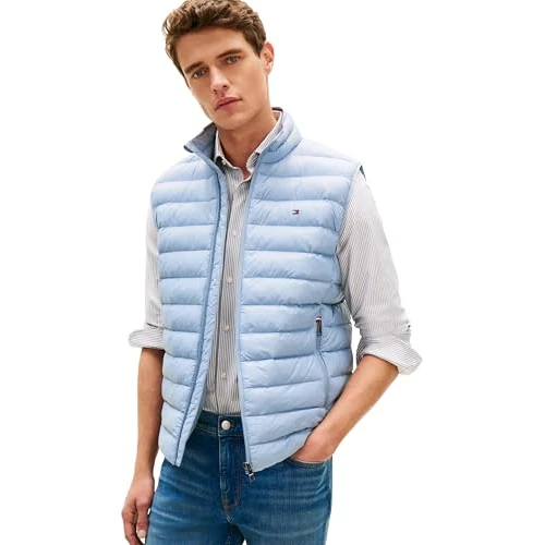 Tommy Hilfiger Men PACKABLE RECYCLED VEST MW0MW37677 Vest, BLUE, S