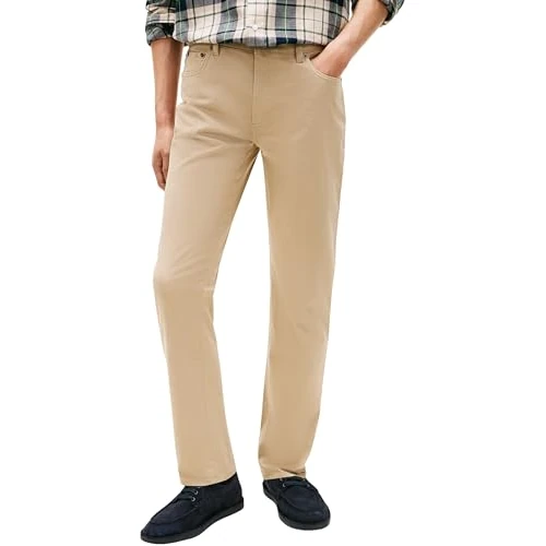 Tijdelijke aanbieding: Tommy Hilfiger Mannen Denton 5PKT Sateen MW0MW42005 5 Pocket Broek, Beige, 34W/32L, Beige (Batique Khaki), 34W / 32L van 70.58 € naar 70.58 € (0.00% korting)