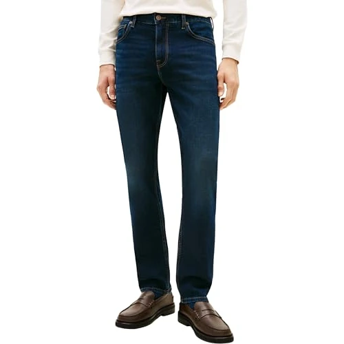 Zeitlich begrenztes Angebot: Tommy Hilfiger Herren Jeans Hose Denton Jasper Straight Fit, Blau (Jasper Indigo), 28W/36L von 99.90 € auf 60.94 € (39% Rabatt)