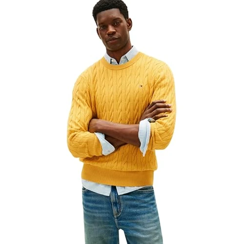 Oferta ograniczona: Tommy Hilfiger Sweter pullover Mężczyźni Classic Cotton Cable Crew Neck Mw0mw33132 z 324.27 EUR na 324.27 EUR (znizka 0%)