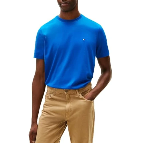 Tommy Hilfiger Men ESS Seasonal REG FIT Solid TEE MW0MW39995 S/S T-Shirt, Blue, XL