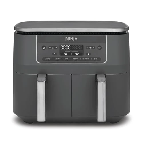 Offerta a tempo: Ninja Doppia Zona, Friggitrice ad Aria Grande, 7,6L, Grigio Piombo - 25% da 199.99 € a 149.99 €
