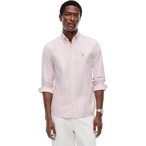 Oferta limitowana: Tommy Hilfiger Męska koszula Heritage Oxford Stripe RF MW0MW36238 L/S Koszula, CZERWONA, S, Czerwony (średni czerwony/biały), S z 249.88 zł na 249.88 zł (oszczędź 0.00%)