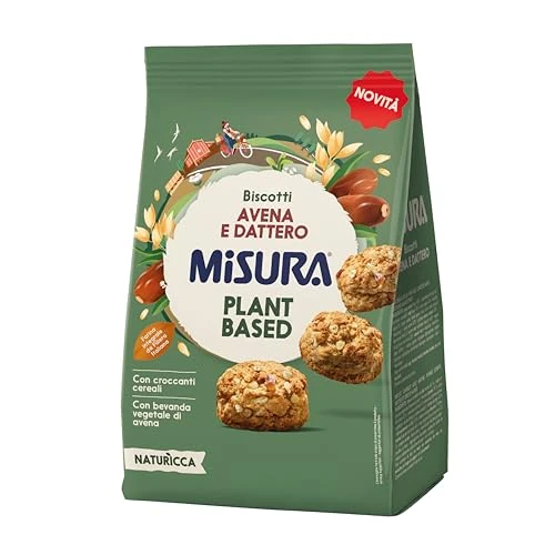 Offerta a tempo: Misura Naturìcca Biscotti Avena e Dattero, Frollini Integrali Plant Based - 37% da 2.69 € a 1.69 €