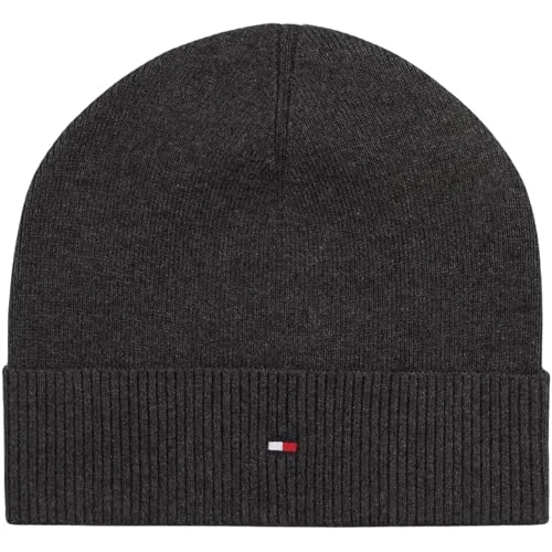 Tommy Hilfiger TH Flag AM0AM14068 Berretto Leggero da Uomo, Nero, Taglia Unica, Nero (Nero), Taglia Unica