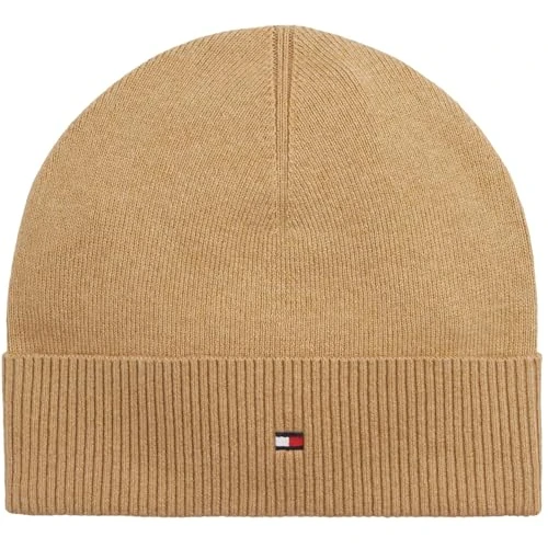 Tommy Hilfiger Men's TH Flag Lightweight Beanie AM0AM14068 Beanie, Beige, One Size