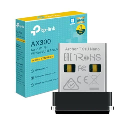 Limitiertes Angebot: TP-Link Archer TX1U Nano WLAN Adapter für PC, Wi-Fi 6 AX300 WLAN-Stick, Plug & Play, Nano-Größe, MU-MIMO, Access-Point-Modus, Kompatibel mit Windows und Linux (Kernel 3.10 und höher) von 10.87 EUR auf 10.87 EUR (Spare 0%)