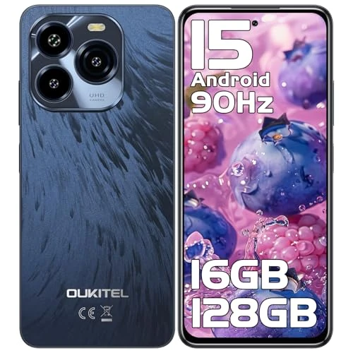 Oferta limitada: OUKITEL C65 Android 15 Telefonos Moviles Libres - 16GB + 128GB/1TB Telefono Movil, 6.7" HD+90Hz Móviles, Batería 5150mAh Smartphone, Cámara 50MP+8MP, Triple 4G SIM/GPS/Fingerprint/OTG/3.5mm Jack de 119.99 EUR a 92.99 EUR (ahorro 23%)