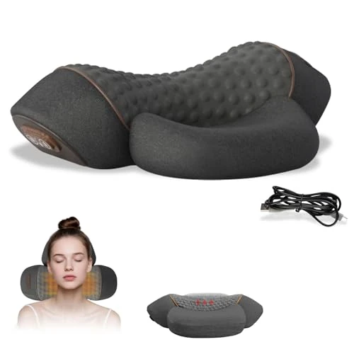 Tijdelijke aanbieding: Back Neck Massager, Upgrade Pillow Massage Neck Hump, 2025 New 3 in 1 Massager Pillow with Heat, Ergonomic Memory Foam Heated Massage Pillows for Pain Relief Deep Tissue Sleep Aid (Zwart) van 58.61 EUR naar 58.61 EUR (korting 0%)