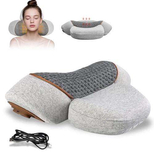 Offre limitee: EPROICKS Masseur Cervical avec Chauffage, 2025 Oreiller de Massage Chauffant pour Le Cou avec Vibration, Masseur Cervical et Dos Électrique, pour Le soulagement de la Douleur (Gris) de 55.99 EUR a 36.39 EUR (economie 35%)