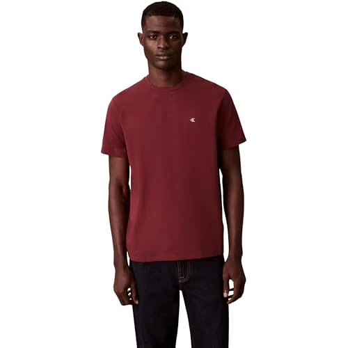 Limited-time offer: Calvin Klein Men's SS Classic Monogram TEE LV04RD254G Tees, RED (Mocha Moment), XL from 30.00 GBP to 20.52 GBP (save 32%)