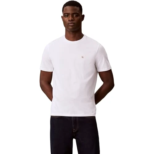 Offerta a tempo: Calvin Klein T-Shirt da Uomo SS Badge 2PK LV04RD248G, Multicolore (Blu Marino/Bianco Brillante), L, Multicolore (Maritime Navy/Bianco Brillante), L - 55% da 59.90 € a 27.05 €