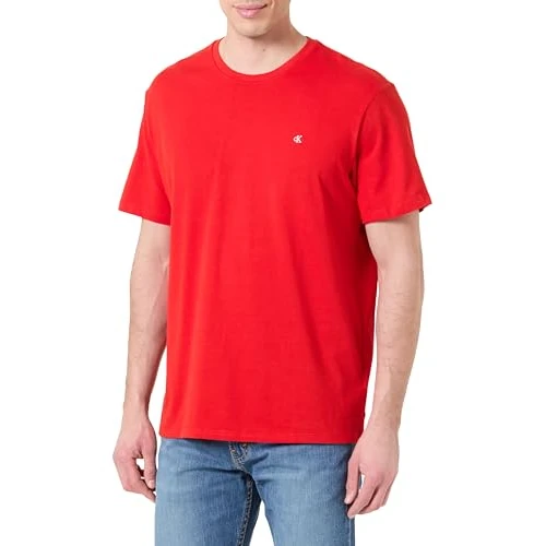 Calvin Klein Camiseta SS Classic Monogram tee LV04RD254G para Hombre, Color Rojo (Adrenaline Rush), XL, Rojo (Adrenaline Rush), XL