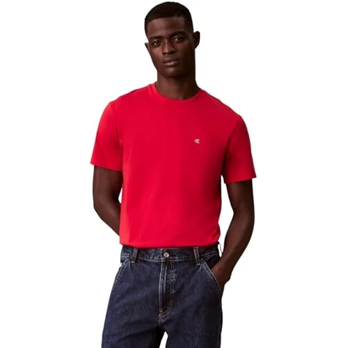Zeitlich begrenztes Angebot: Calvin Klein Herren SS Classic Monogram Tee LV04RD254G Tees, RED (Adrenaline Rush), S, Rot (Adrenaline Rush), S von 34.90 € auf 14.34 € (59% Rabatt)