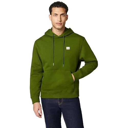 Calvin Klein Heren LS 350TERRY EU WHSL BADGE HOODIE LV04RC274G Sweatshirts, GROEN (Middeleeuws Bos), XXL_Plus, Groen (Middeleeuws Bos), XXL grote maten