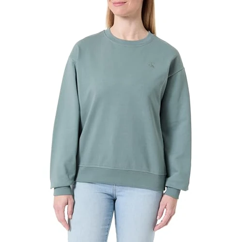 Calvin Klein LS Archive Logo FRANCÉS Terry RLX LV047B236G Sudaderas para Mujer, Color Gris (Verde otoño), L, Gris (Verde otoño), L