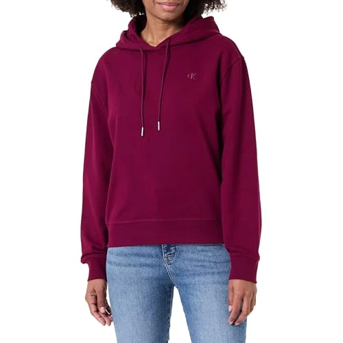 Calvin Klein LS Archive Terry Po Hood Lv047C224G Felpe, Purple (Berry Glaze), L Donna