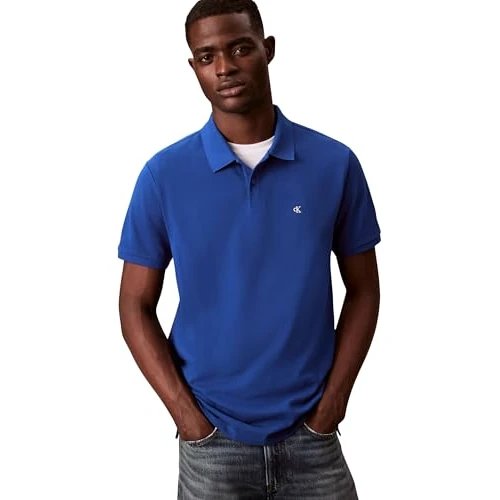 Tijdelijke aanbieding: Calvin Klein Heren SS Monogram Pique Polo LV040EM269 S/S Polo, Blauw (Chase Blue), S, Blauw (Chase Blue), S van 69.90 € naar 69.90 € (0.00% korting)