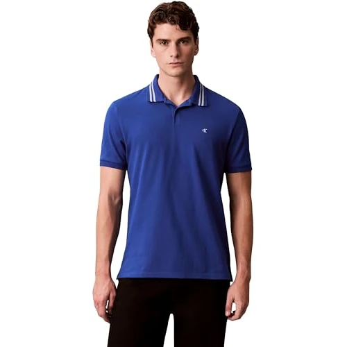 Oferta limitada: Calvin Klein SS Monogram Pique Tipped Polo Lv04Rc276G Polos, Blue (Chase Blue), XL para Hombre de 41.96 € a 41.96 € (ahorro 0.00%)