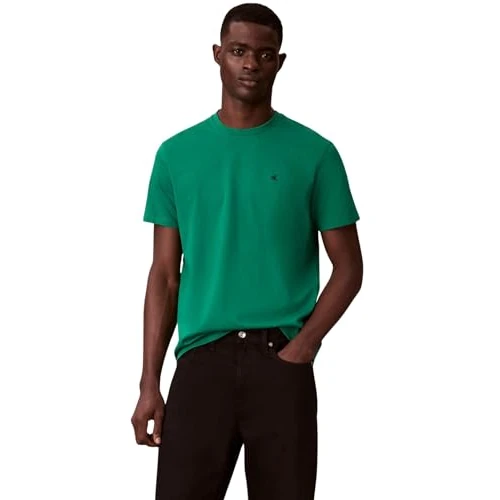 Limited-time offer: Calvin Klein Men's SS Classic Monogram TEE LV04RD254G Tees, Green (Deco Green), XL from 30.00 GBP to 27.00 GBP (save 10%)