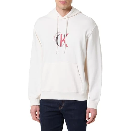 Offerta a tempo: Calvin Klein LS EU 350TERRY Graphic Hoodie LV04RE255G Felpe, Bianco (Bianco Greige), XXL_Plus, Bianco (Bianco Greige), XXL Plus - 10% da 21.62 € a 19.46 €