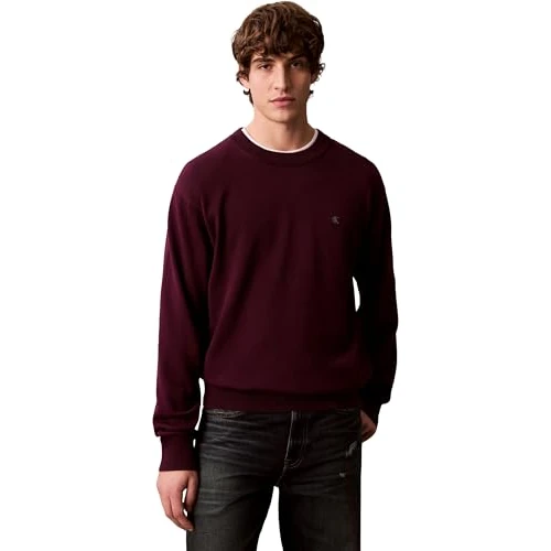 Oferta limitada: Calvin Klein Jersey Hombre Cotton Relaxed con Cuello Redondo, Morado (Passion Plum), XS de 58.45 € a 58.45 € (ahorro 0.00%)