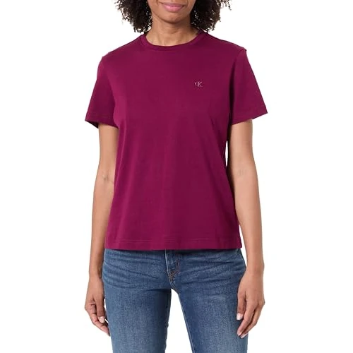 Calvin Klein Dames Archive Jersey Crew Tee EU LV047B224G T-shirts, paars (Berry Glaze), S, Paars (Berry Glaze), S