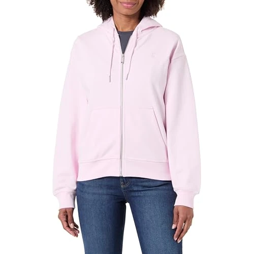 Calvin Klein Felpe da Donna Archive Logo French Terry FZ Hoo LV047B237G, Rosa (Rosa Perlato), XL, Rosa (Rosa Perlato), XL